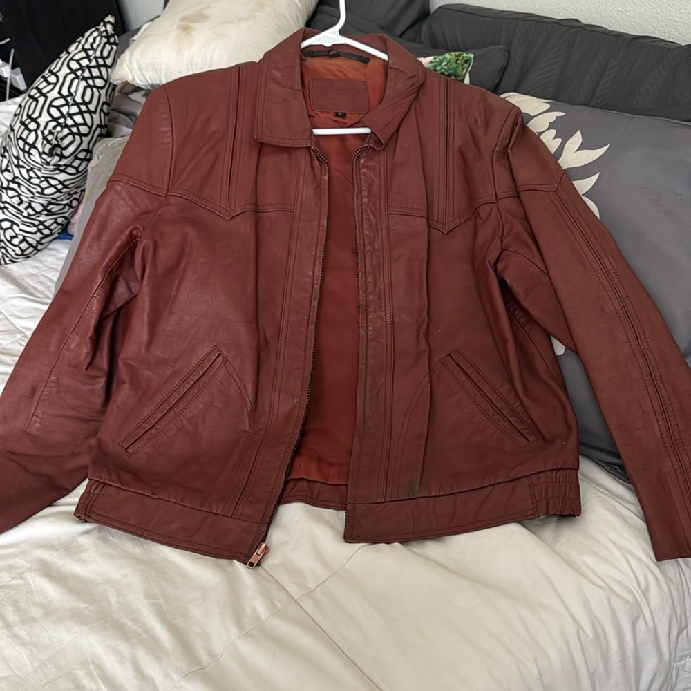 Reddish Brown Vintage Leather Jacket
